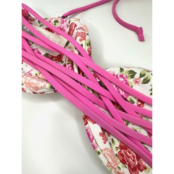 Abercrombie & Fitch Swim Bikini Top XS Bandeaux Swimsuit Strappy Removable Strap - Picture 4 of 5